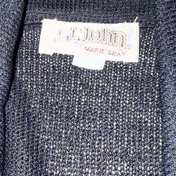 Vintage St John By Marie Gray Black Dress - Picture 6 of 8